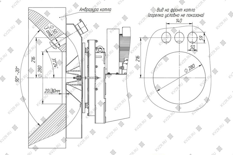 Горелка РМГ-2 (РМГ-2П) чертеж
